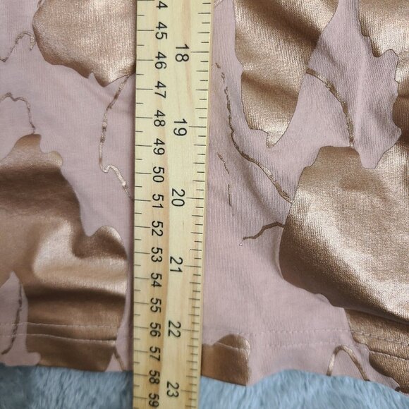 Adidas Shirt Women's Sage & Rose Gold Shirt Sleeve Active Shirt Size Small - Picture 5 of 6